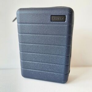 Away X United Airlines Mini Luggage Amenity Carrying Case - Blue Hardshell